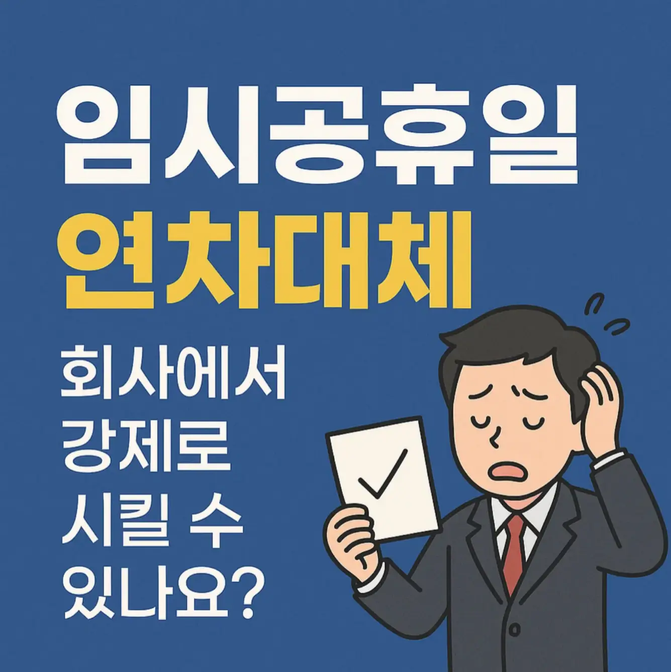 임시공휴일 연차대체, 회사에서 강제로 시킬 수 있나요?