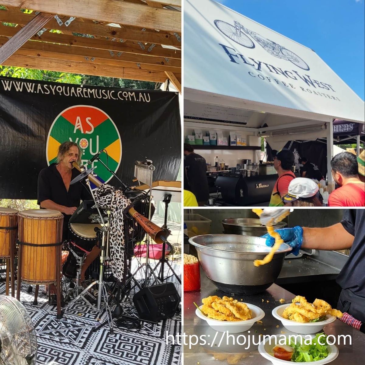 유먼디 마켓에서 즐길 수 있는 것들, 음악 공연, 음식,커피