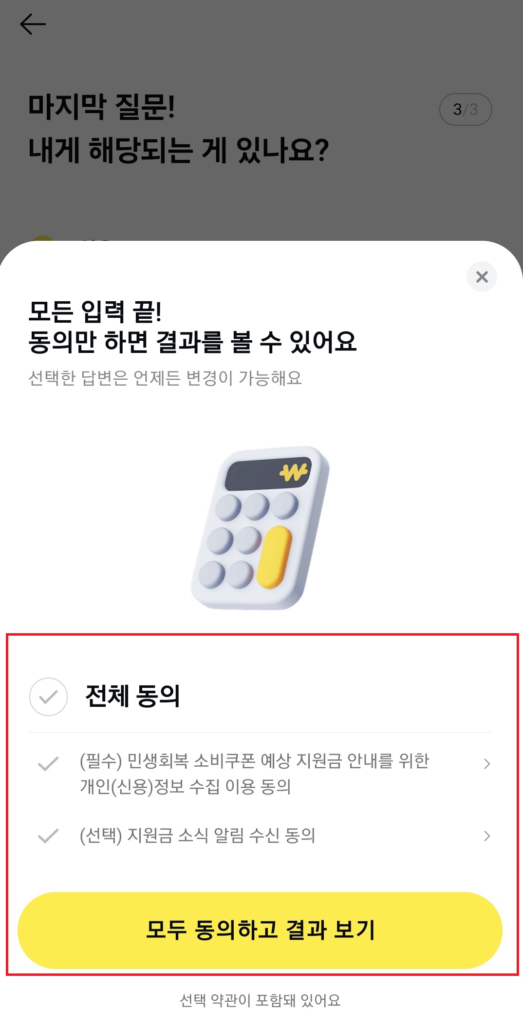 카오페이 소비쿠폰 계산기