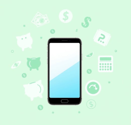 알뜰폰 변경으로 통신비 절약하는 이미지, 계산기, 저금통