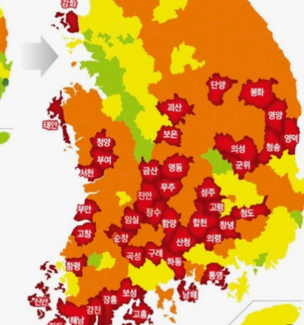우리나라 인구 가장 적은 도시 TOP 10