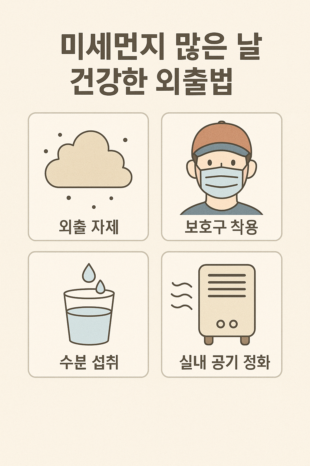 미세먼지 많은 날 건강한 외출법