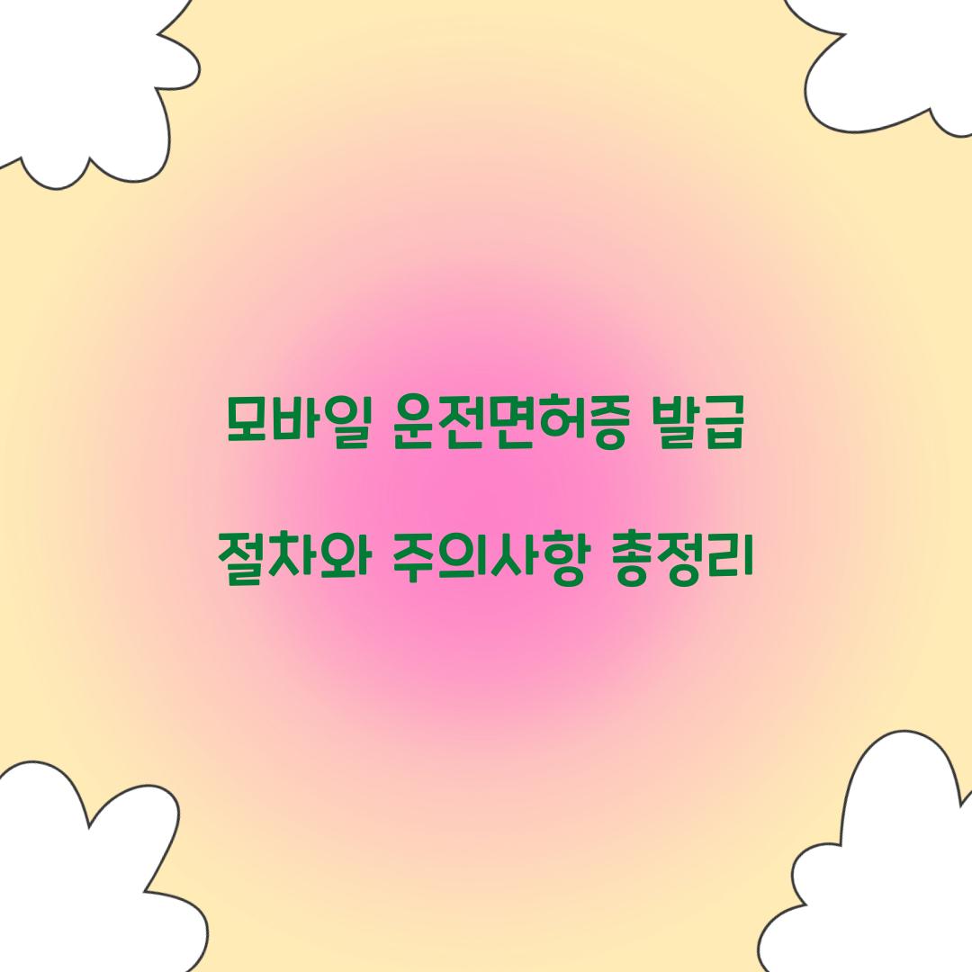 모바일 운전면허증 발급