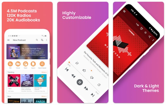 안드로이드를 위한 최고의 무료 팟캐스트 앱 추천 - Podcast Addict