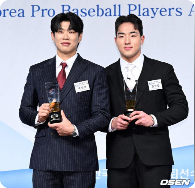 송성문(왼쪽)과 안현민.[사진=OSEN]