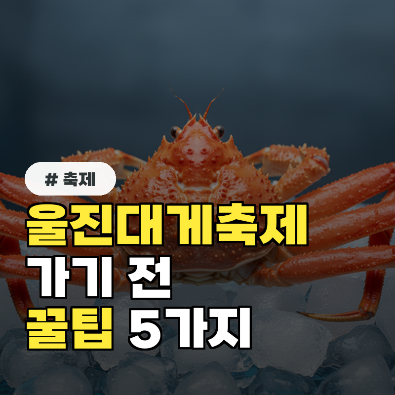 울진대게축제, 가기 전 꼭 봐야 할 꿀팁 5가지