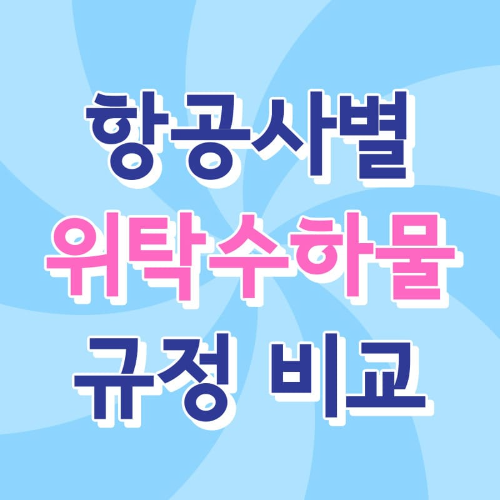 위탁수하물 규정