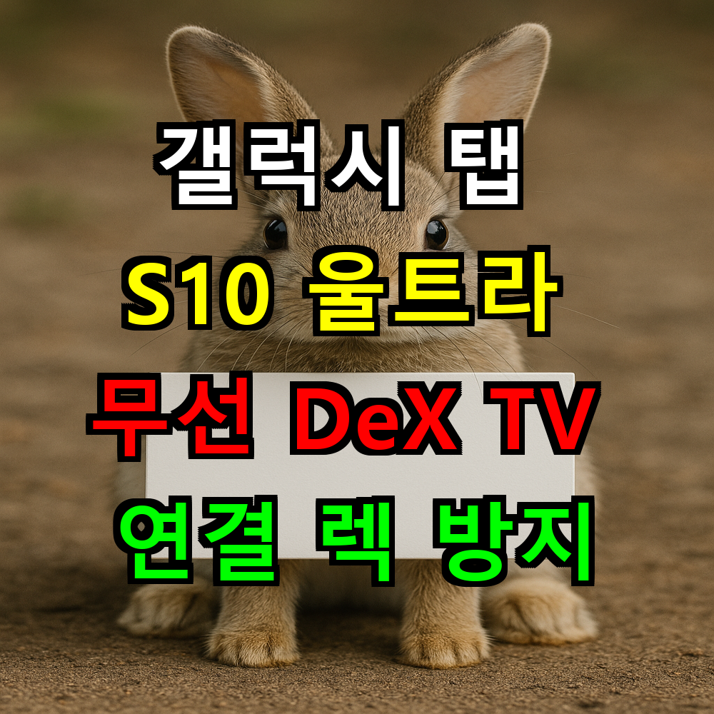 갤럭시 탭 S10 울트라 무선 DeX TV 연결 렉 없애는 최적화 완벽 가이드