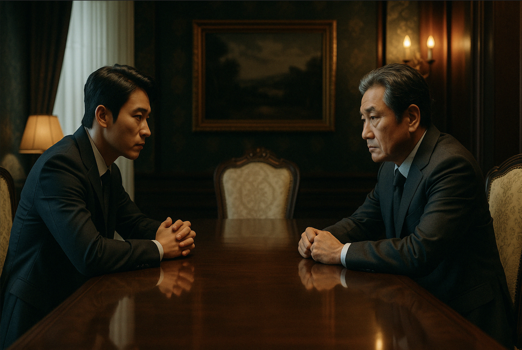 드라마 보물섬 마주하고 있는 두사람