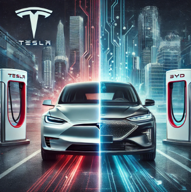 테슬라와 BYD, 전기차 산업 주도권 경쟁 분석