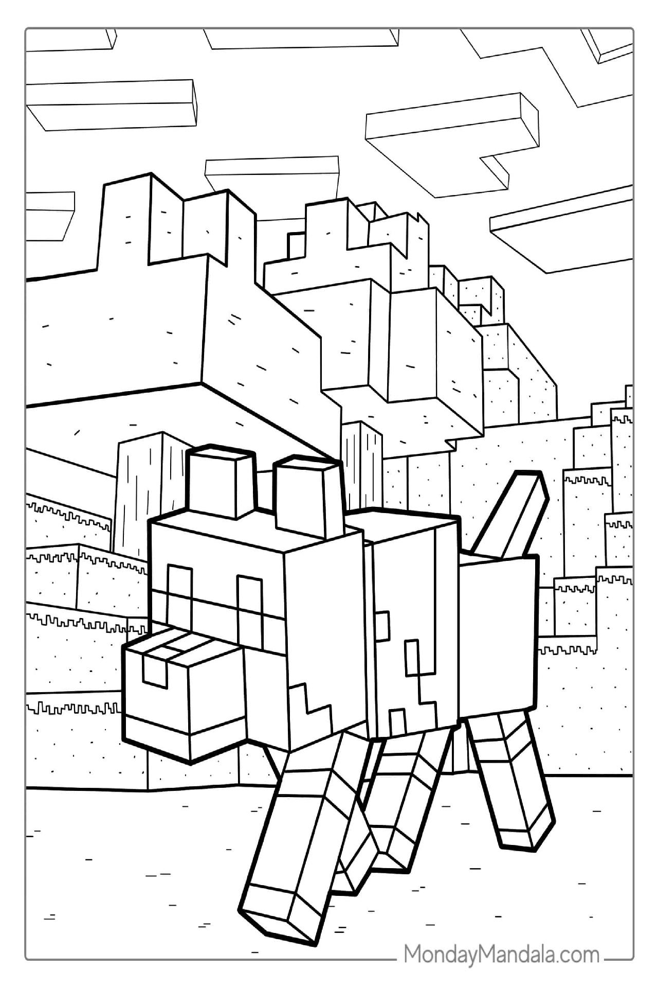 마인드크래프트 색칠공부 도안