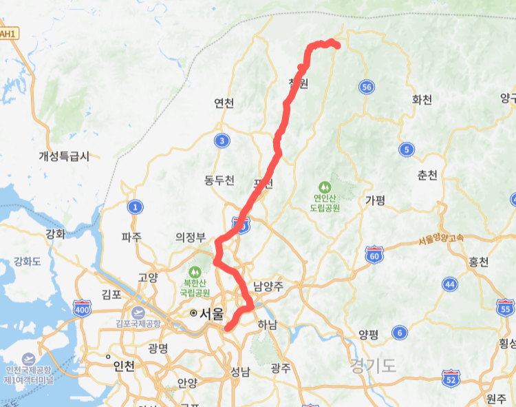 서울-의정부-철원-포천-3002번-버스-노선