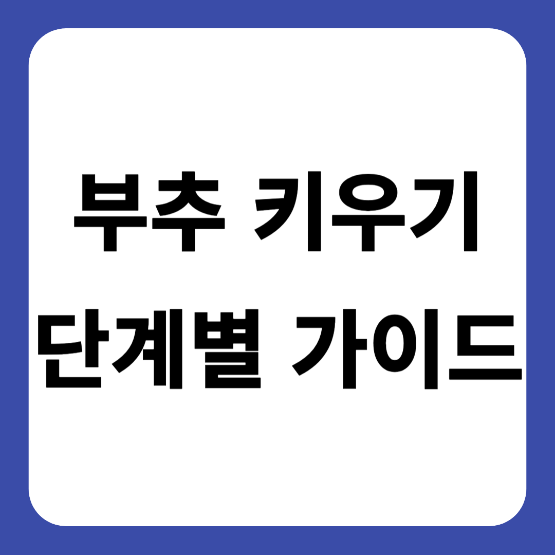 부추 키우기