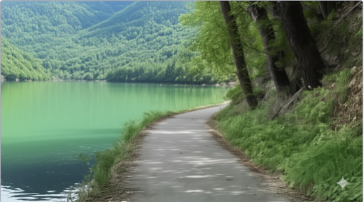 사람 없는 풍경 속 나 하나