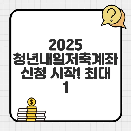 2025 청년내일저축계좌 신청 시작! 최대 1,440만 원 자산 형성 기회