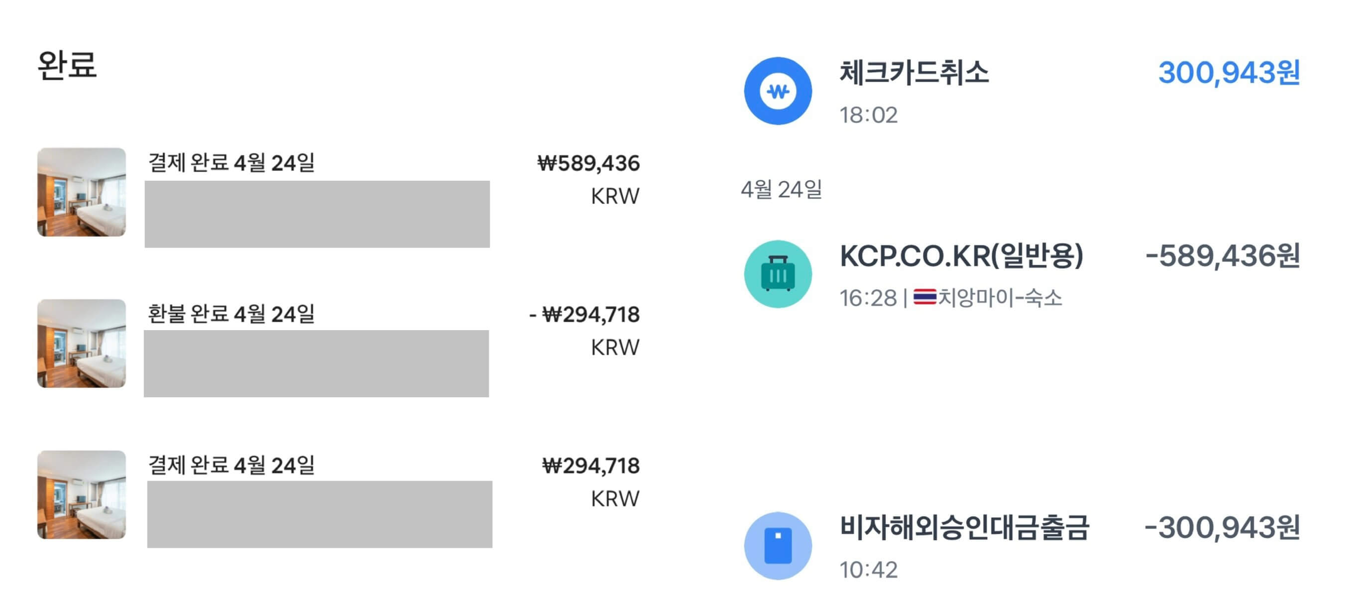 치앙마이 숙소 가격