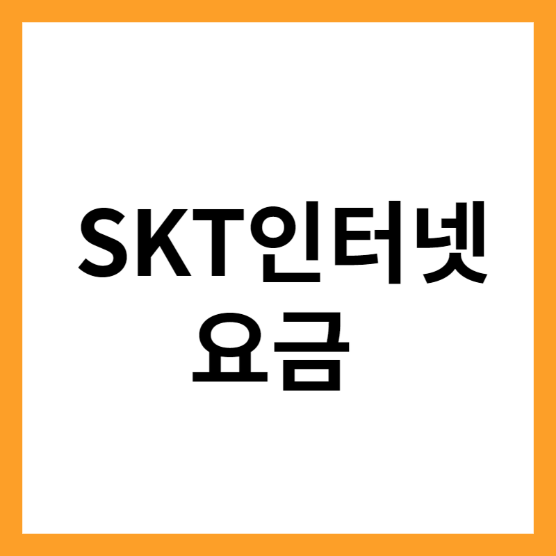skt 인터넷 요금