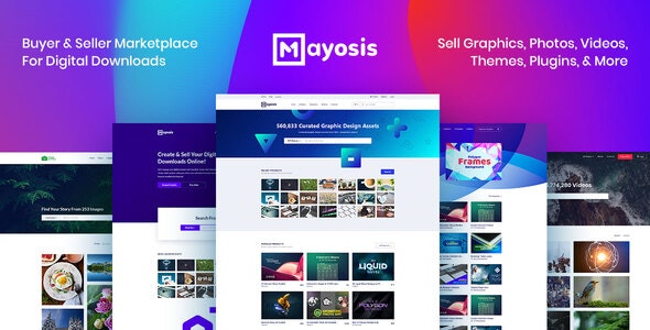 워드프레스 디지털 마켓플레이스 테마 Mayosis