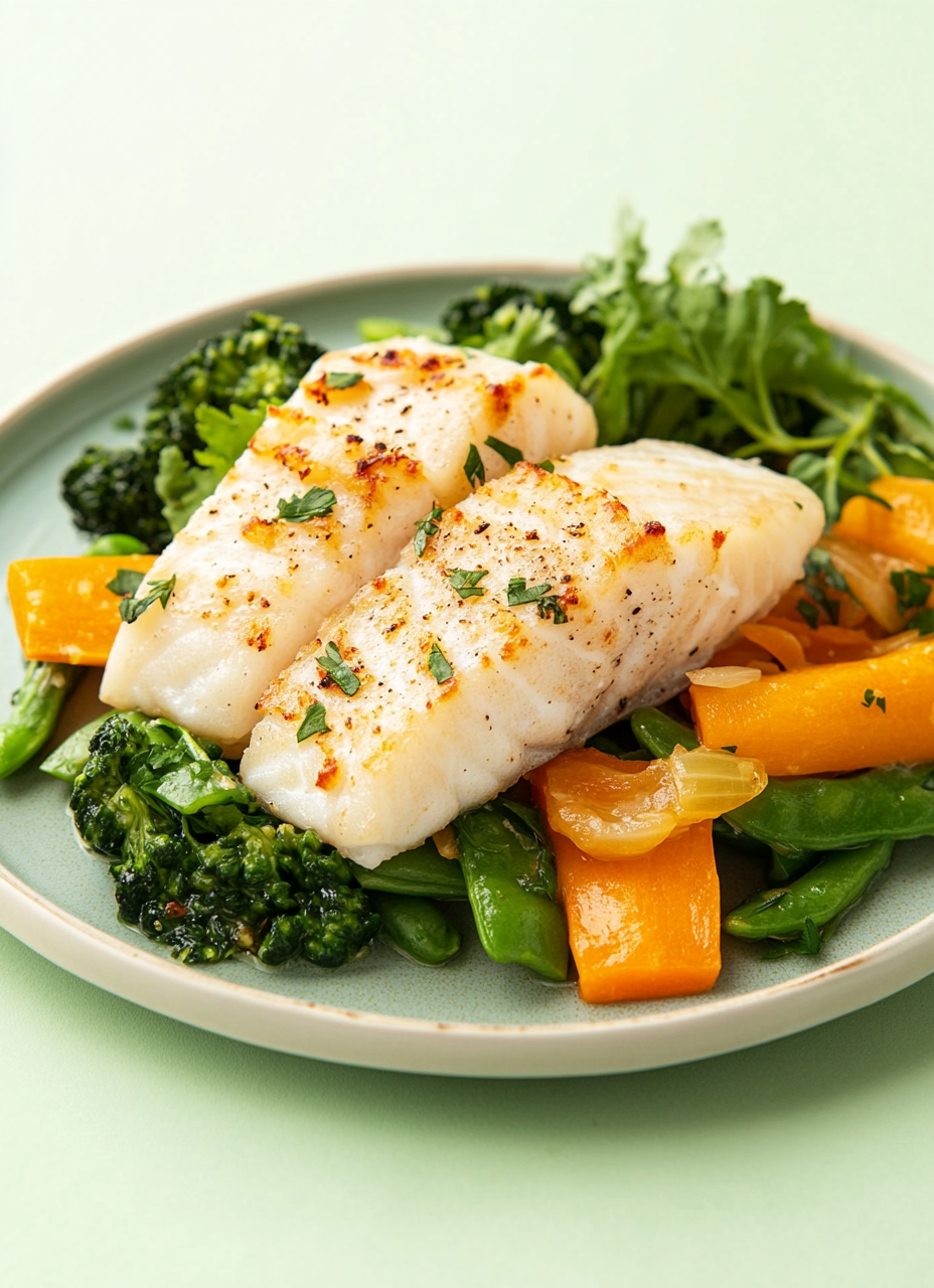 저녁: 생선구이 + 쌈채소