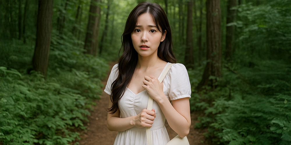 숲에서 길을 잃은 사람