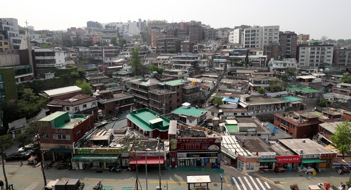 서울 중구 신당9구역 재개발 사업지 전경.