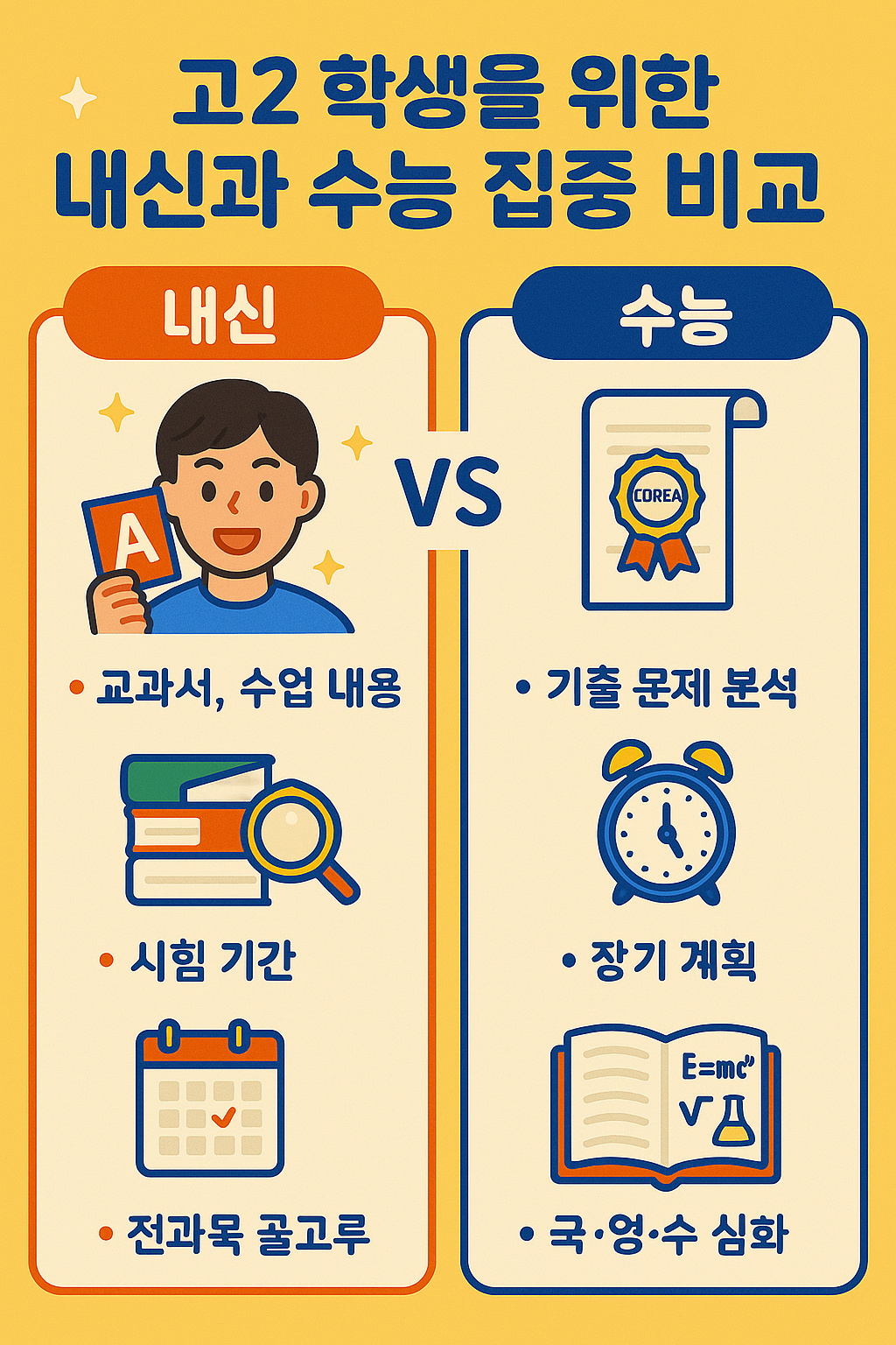 고2 내신과 수능, 무엇에 더 집중해야 할까?
