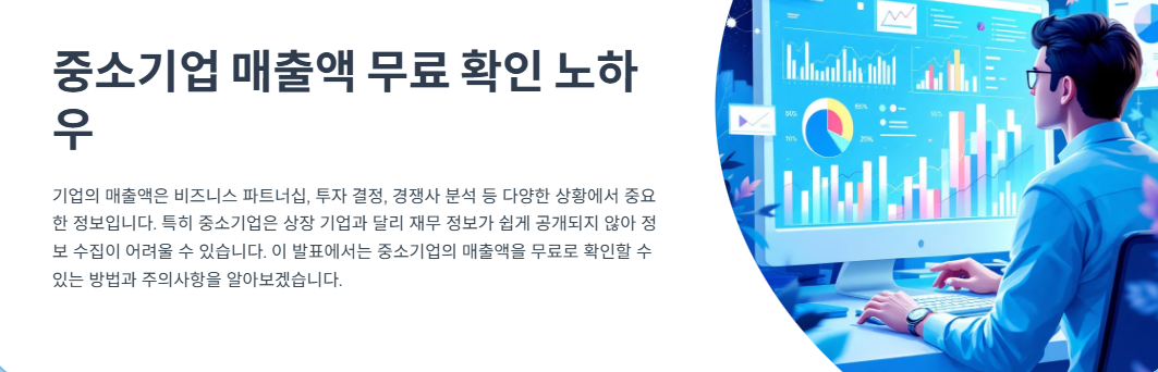 중소기업 매출액, 무료 확인 노하우