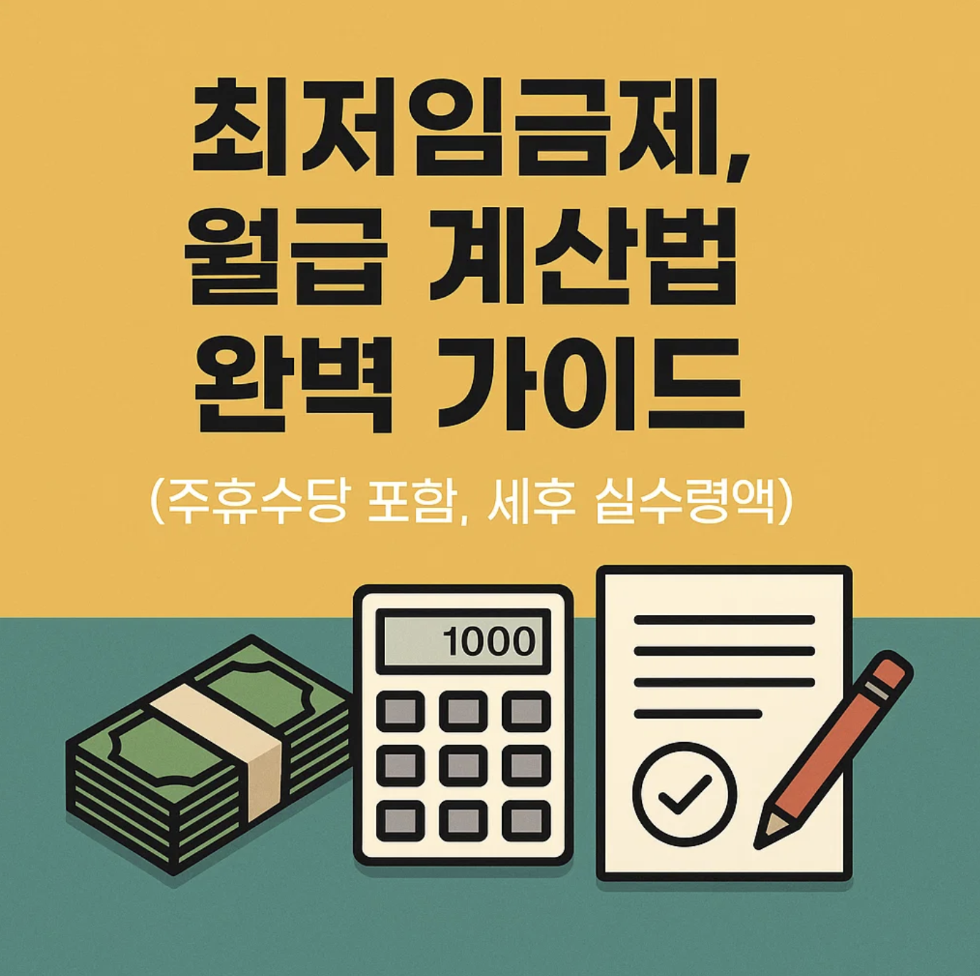최저임금제, 월급 계산법 완벽 가이드 (주휴수당 포함, 세후 실수령액)