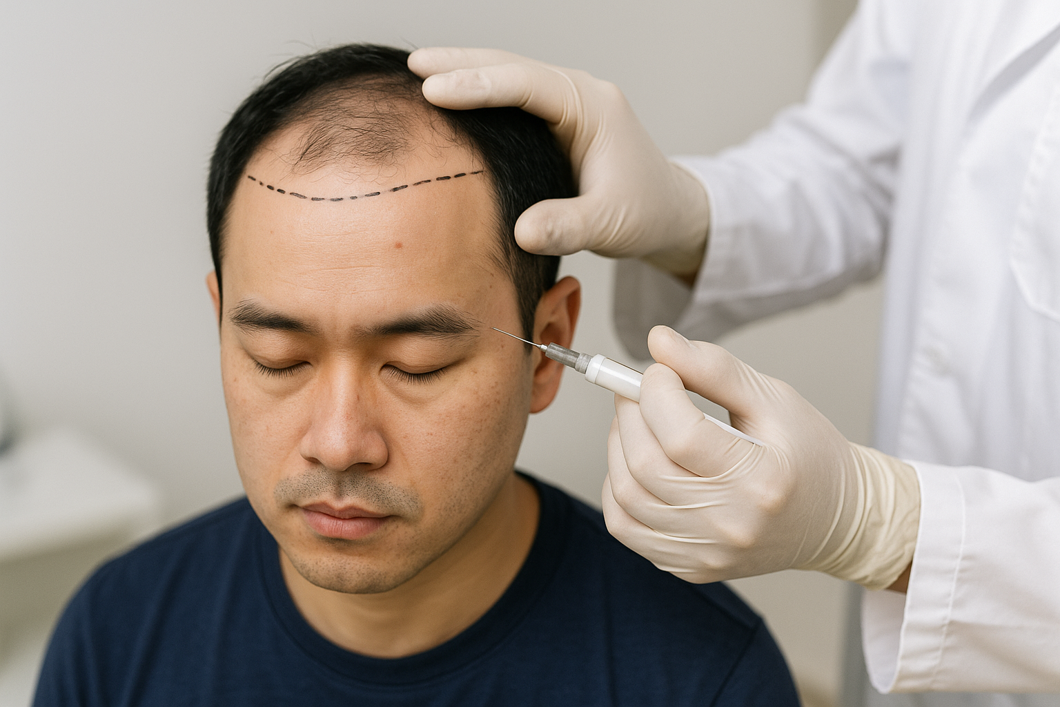 모발 이식 장면