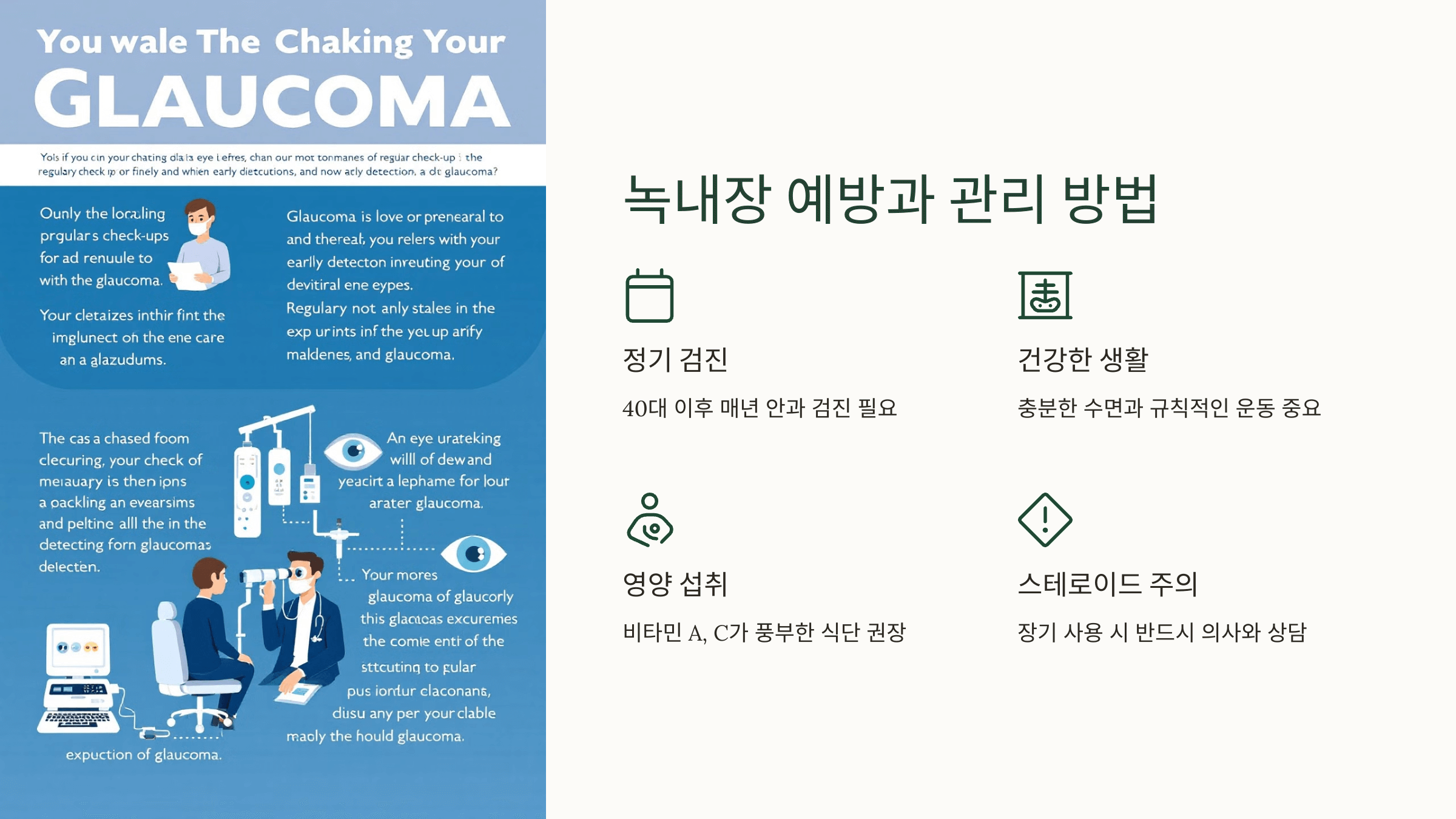 녹내장과 관련된 사진입니다.