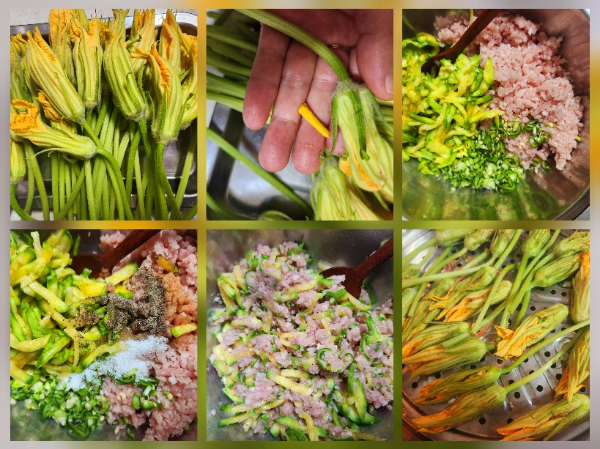 호박꽃 만두 조리순서