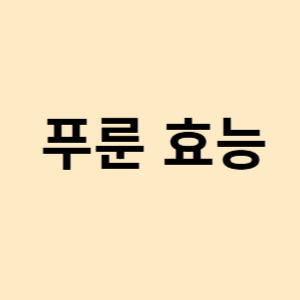 푸룬 효능