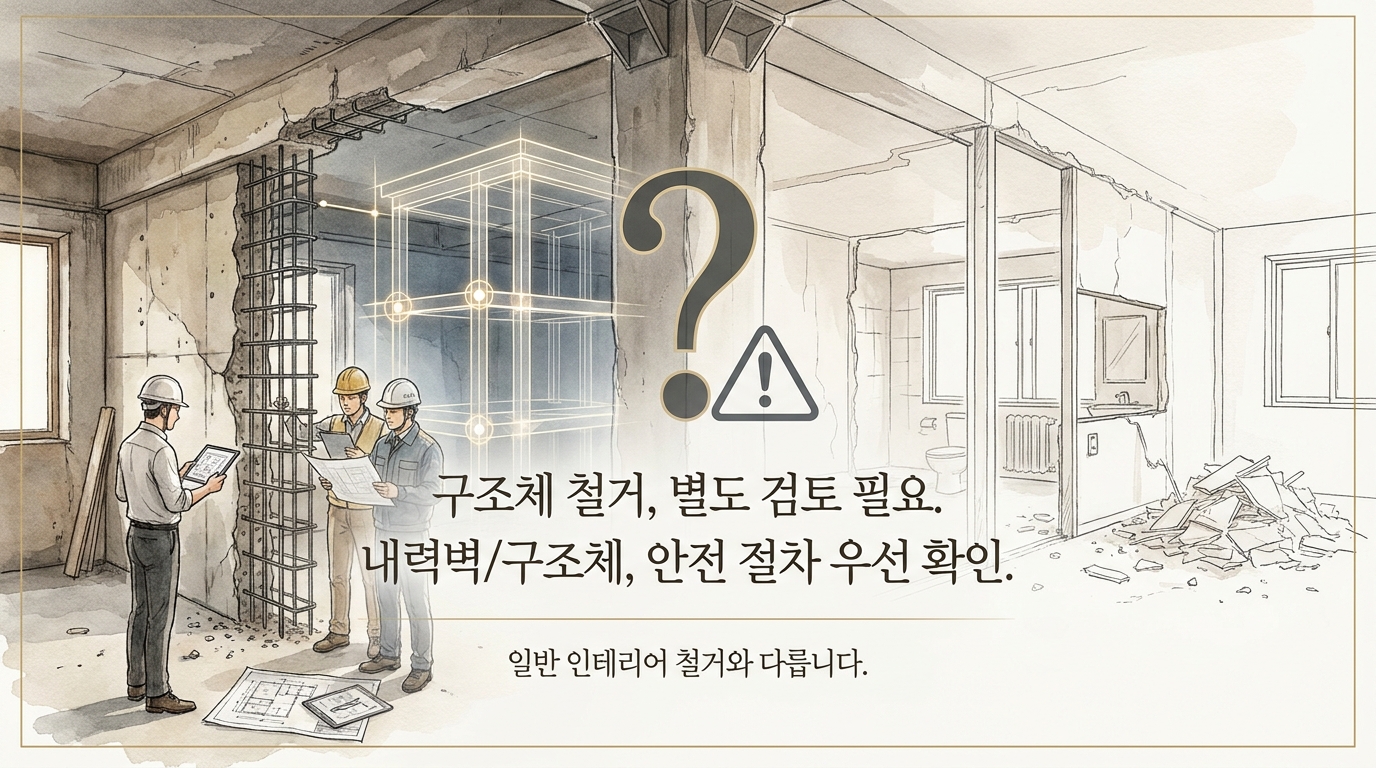 별도 검토가 필요한 구조체 철거