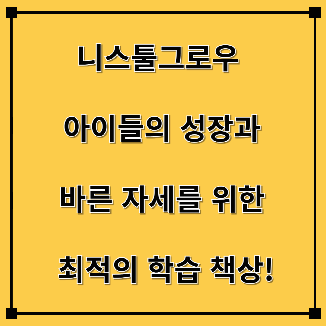 니스툴그로우 – 아이들의 성장과 바른 자세를 위한 최적의 학습 책상!