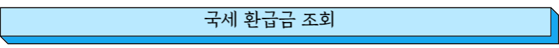 국세 환급금 조회