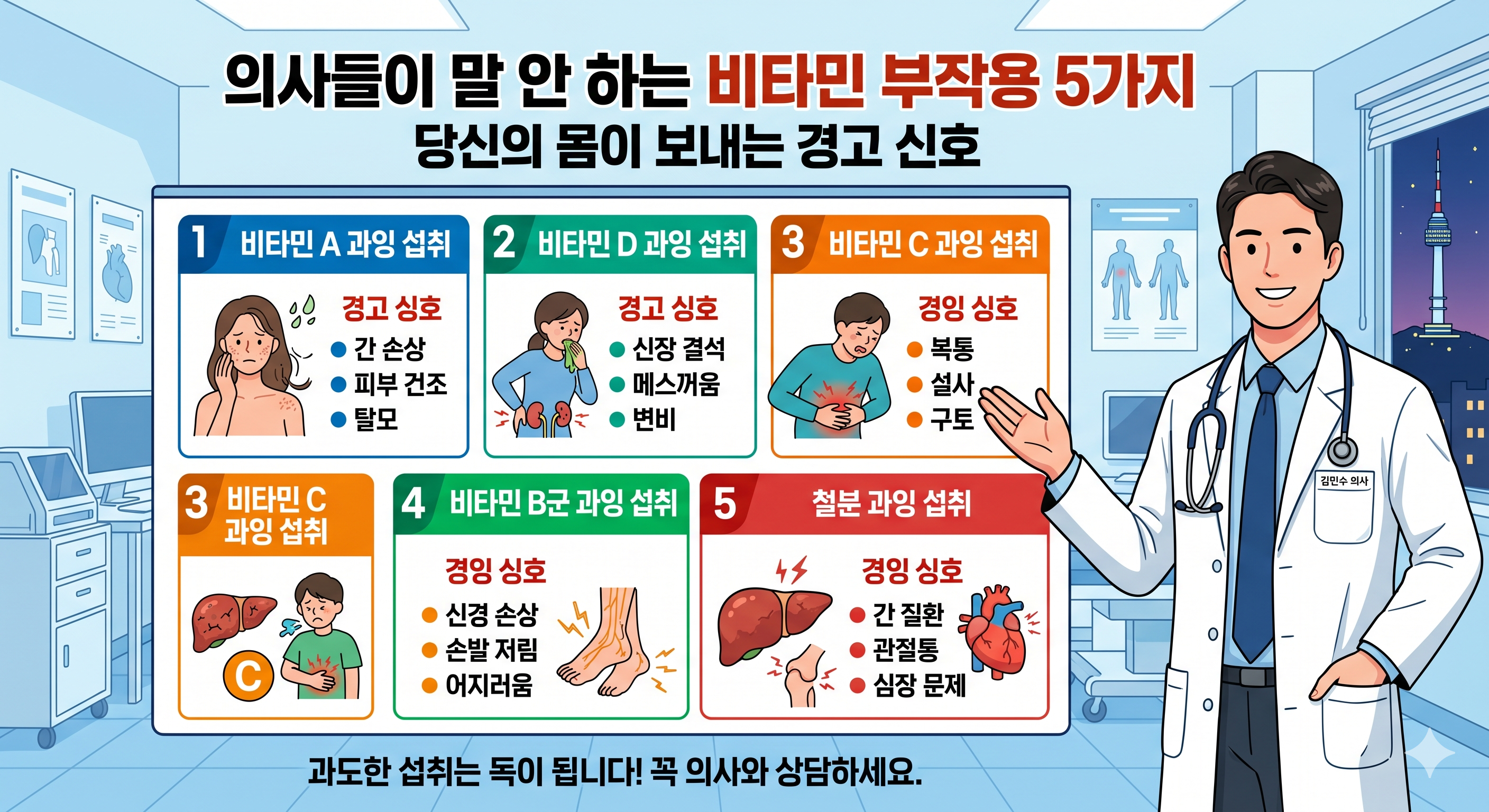 의사들이 말 안 하는 비타민 부작용 5가지