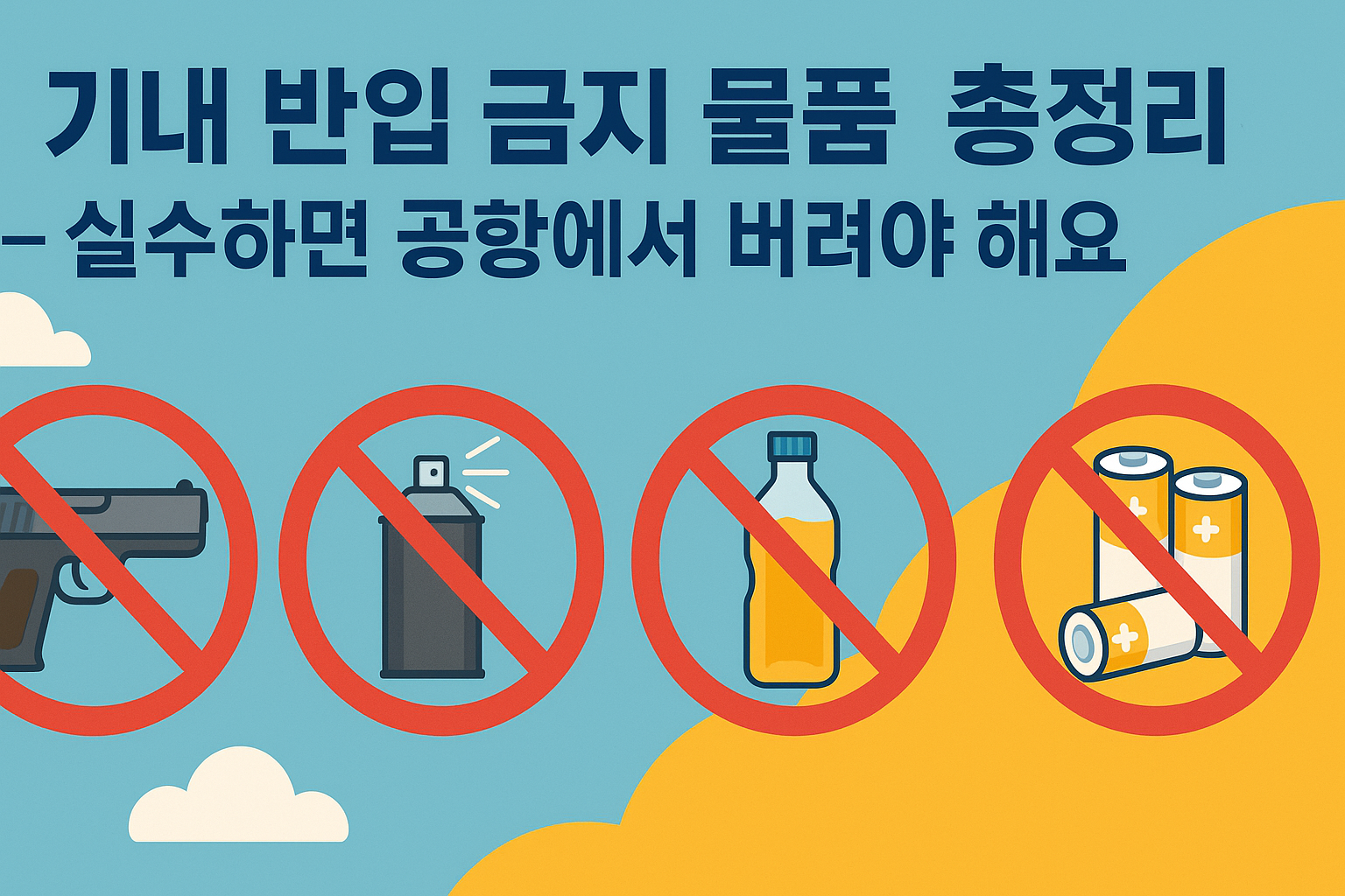 기내 반입 금지 물품 총정리 – 실수하면 공항에서 버려야 해요!