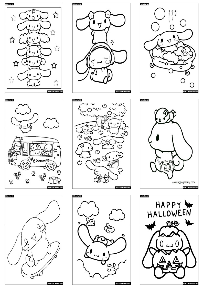 시나모롤 색칠공부 산리오 도안