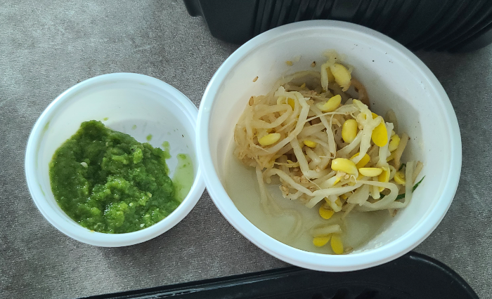 상대원 배달맛집 백채김치찌개 1인세트 포장배달 내돈내산 깔끔한포장 대접밥 청양고추 콩나물무침