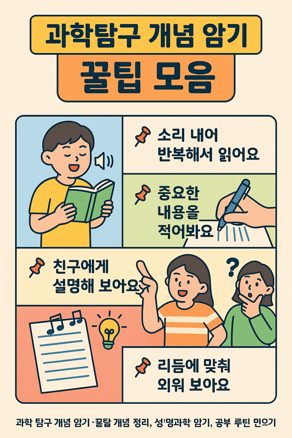 과학탐구 개념 암기 꿀팁 모음! 과학도 암기만 잘하면 반은 먹고 들어갑니다.