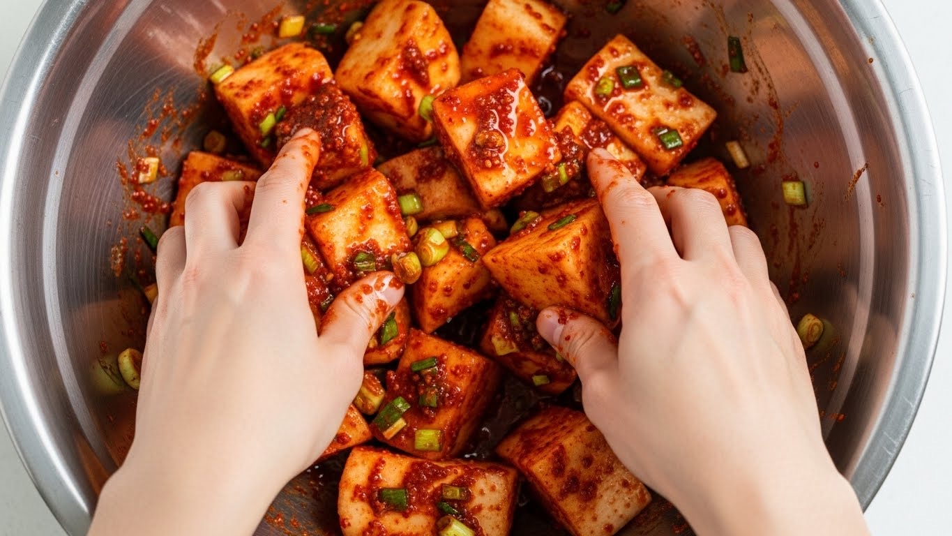 석박지 깍두기 담그는법