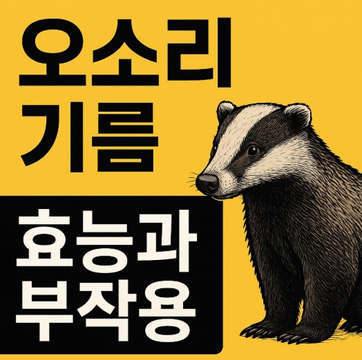 오소리 기름 효능과 부작용