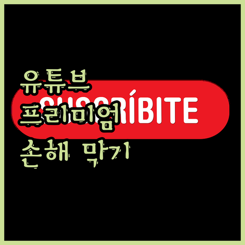유튜브 프리미엄, 비싸게 쓰면 손해!