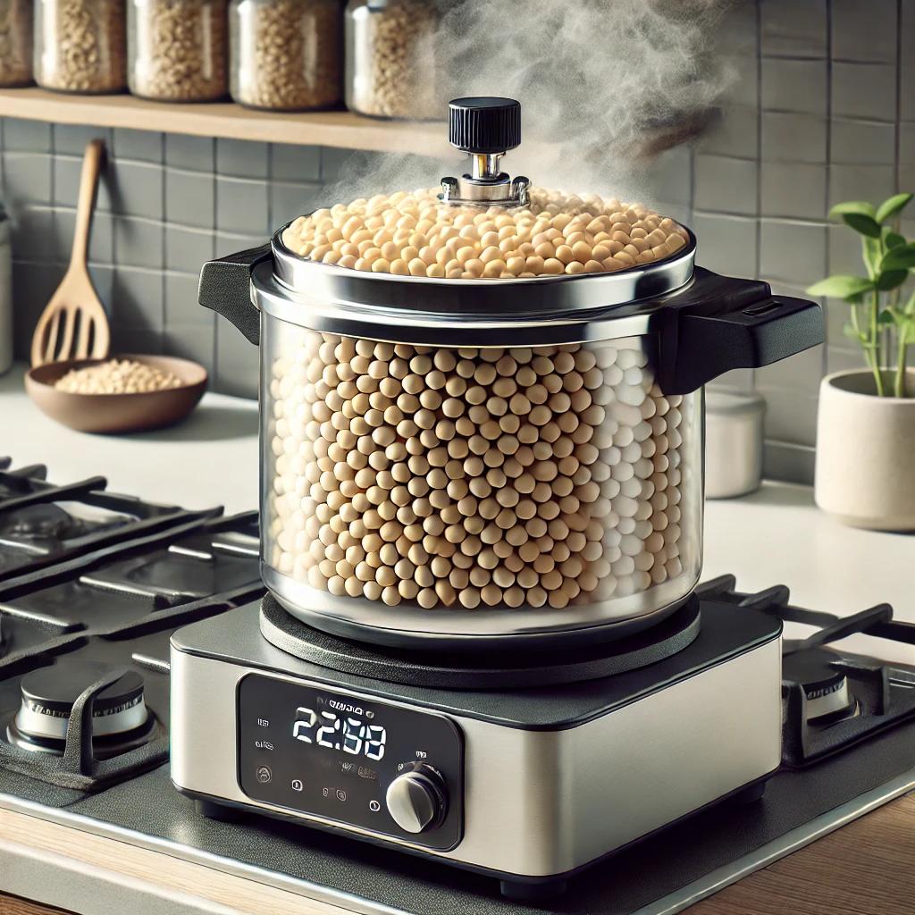압력솥 메주콩 삶기