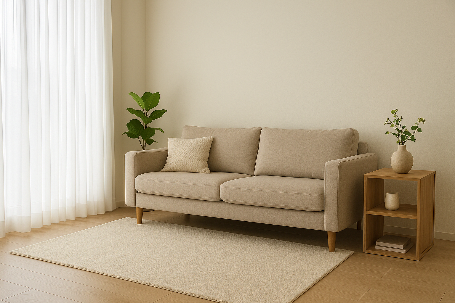 자취방 러그 커튼1