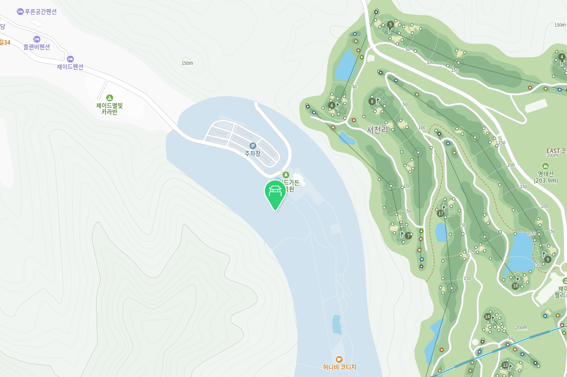 제이드 가든 수목원 지도