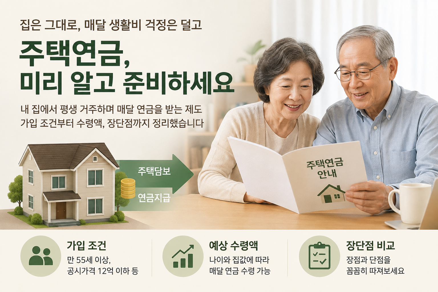 주택연금 (가입조건, 수령액, 장단점)