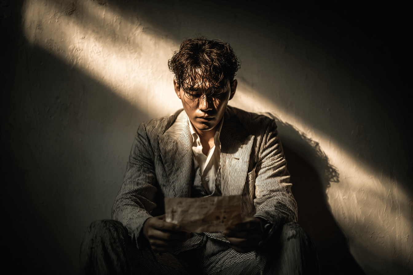어두운-방-안에-정장을-입고-앉아있는-남자