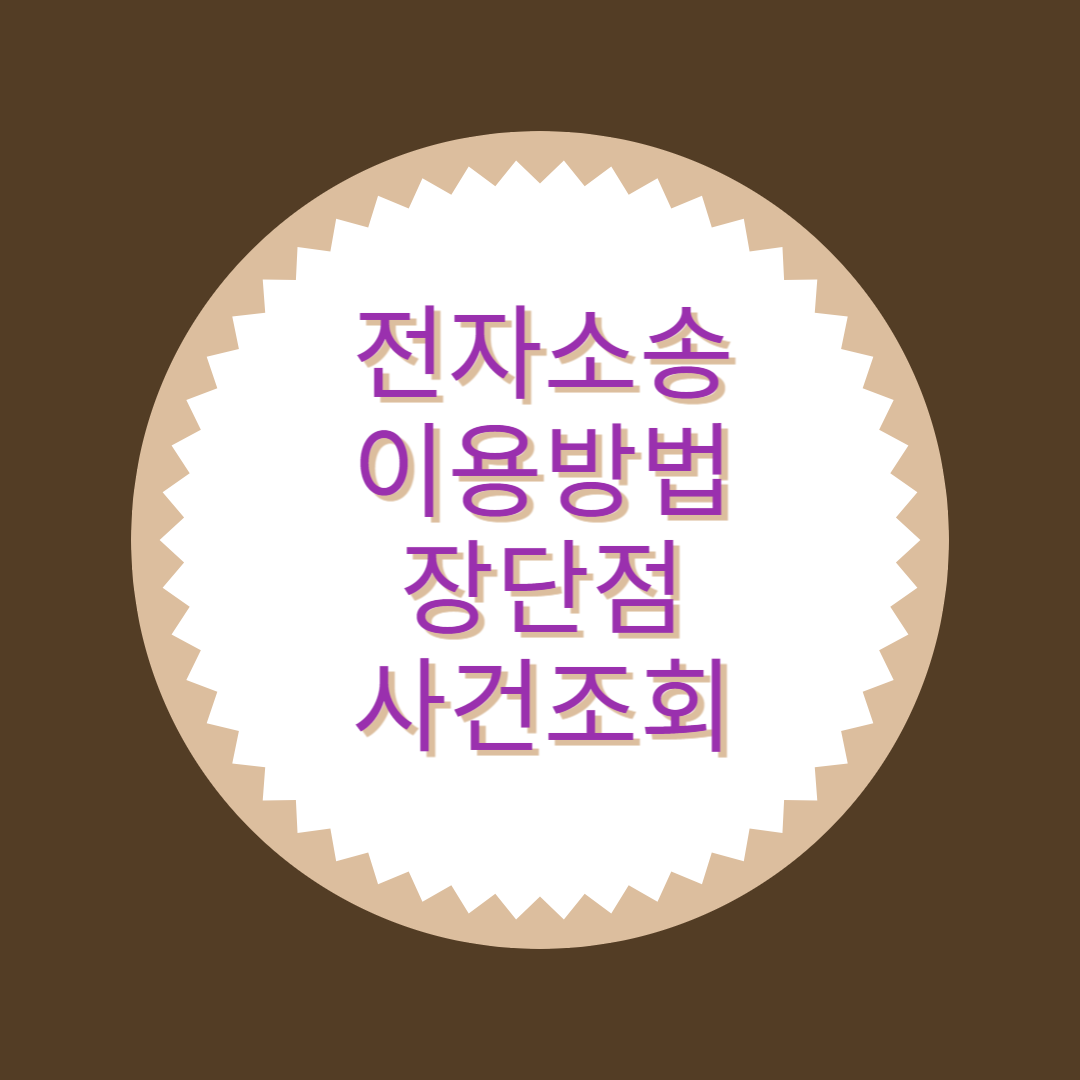 전자소송 이용하는 방법, 전자소송이 가능한 범위, 사건조회하는 방법