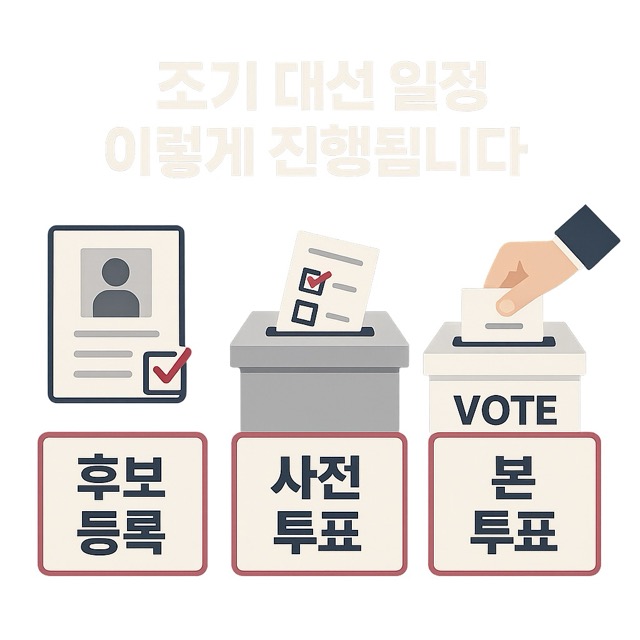 조기 대선 일정, 후보등록, 사전투표, 본 투표